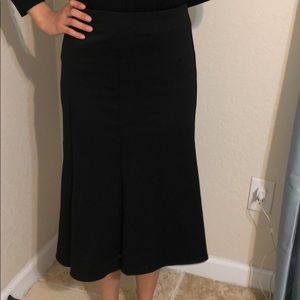 NY Collection Black Flowy Maxi Skirt Size S